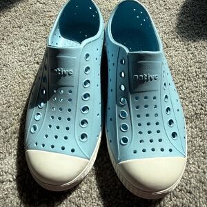 Native Sky Blue Perforated Slip-Ons NWOB